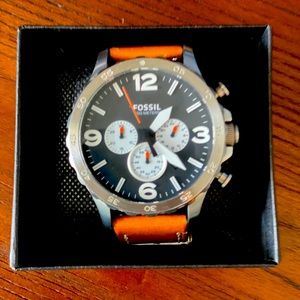 Fossil Nate Chronograph Tan Leather Watch